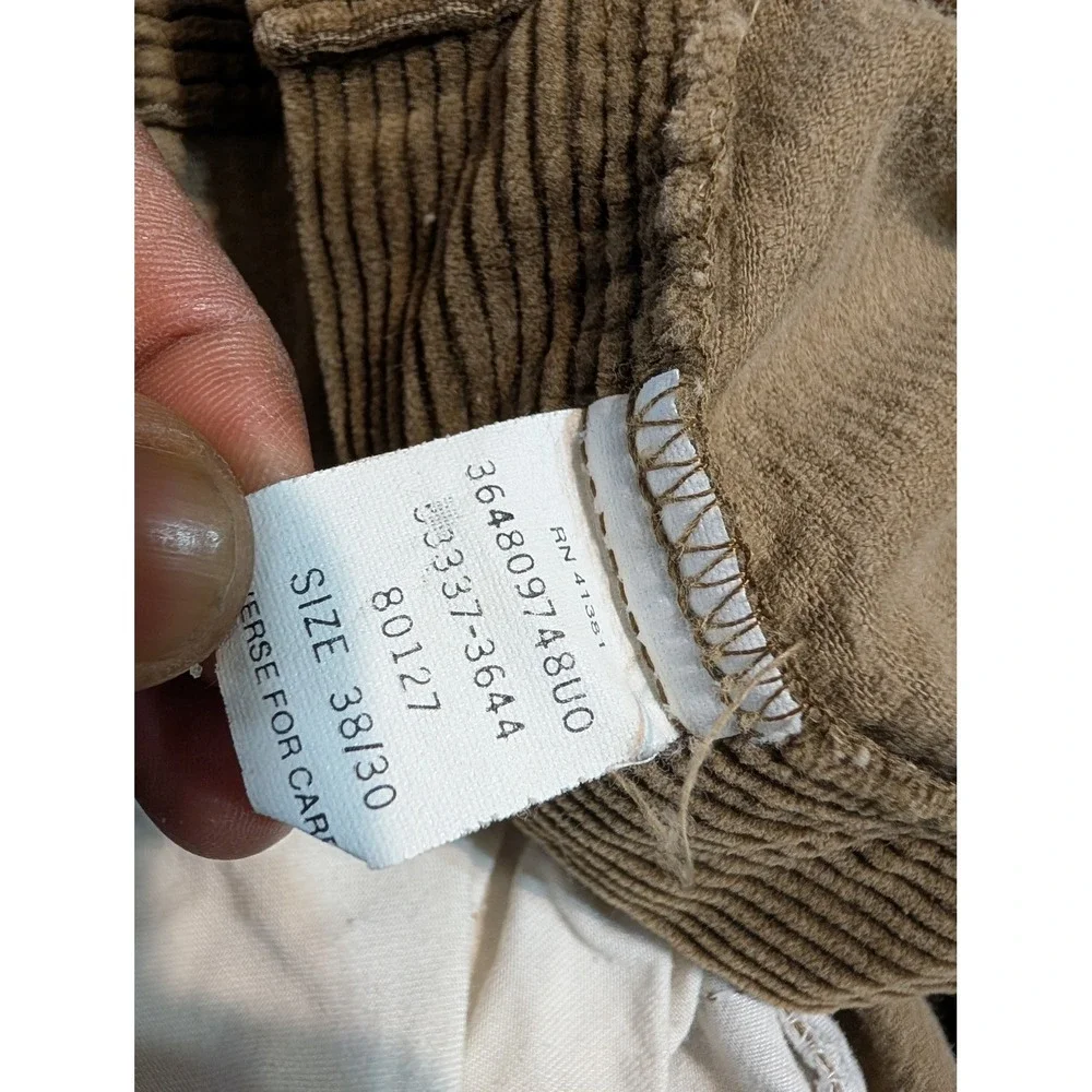 Polo Ralph Lauren Polo Cord Brown Corduroy Pants Mens 38x30‎ Pleated Made in USA